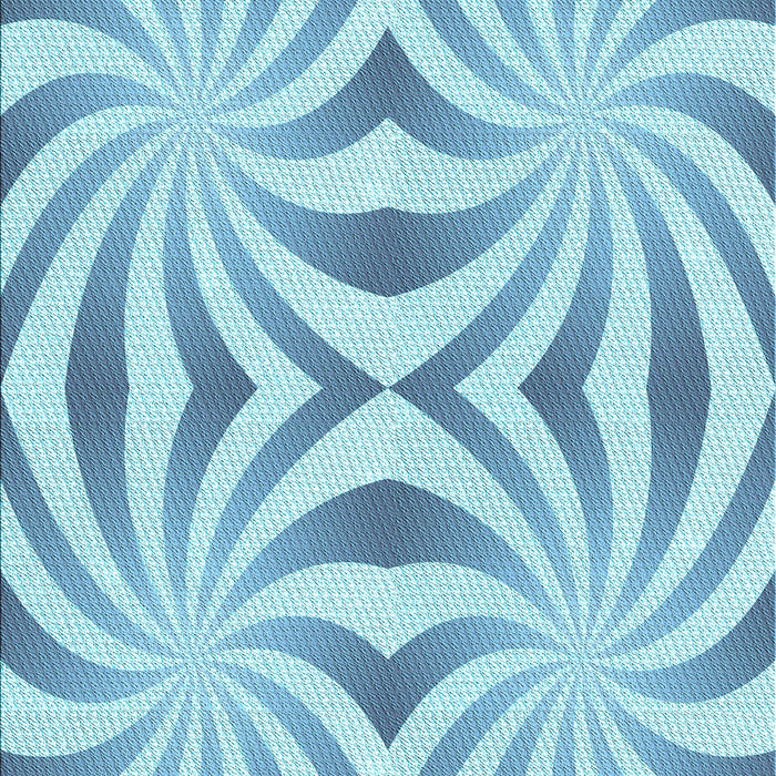 Machine Washable Transitional Blue Rug, wshpat142lblu