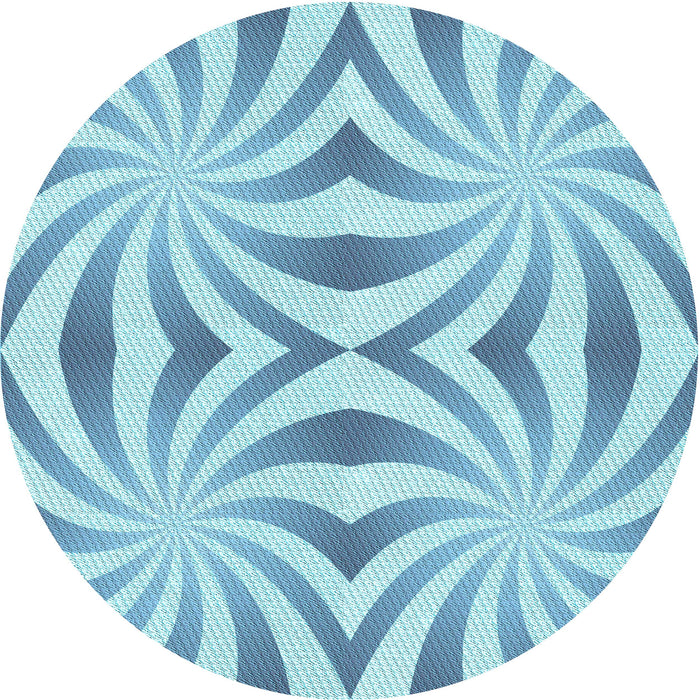 Square Patterned Blue Rug, pat142lblu