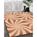 Machine Washable Transitional Bright Orange Rug in a Family Room, wshpat142org