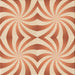 Round Machine Washable Transitional Bright Orange Rug, wshpat142org