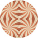 Square Patterned Bright Orange Rug, pat142org