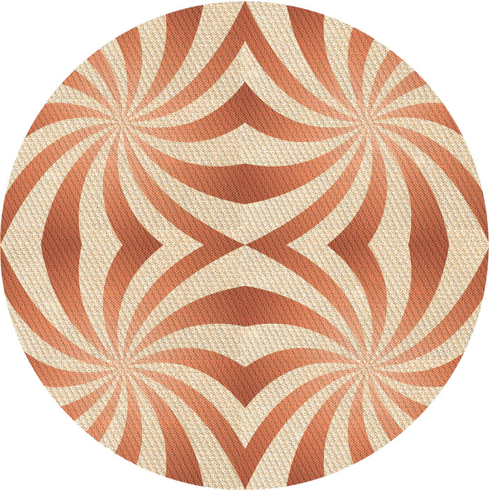 Square Machine Washable Transitional Bright Orange Rug in a Living Room, wshpat142org