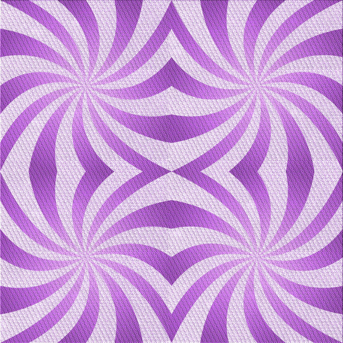Round Patterned Blossom Pink Rug, pat142pur