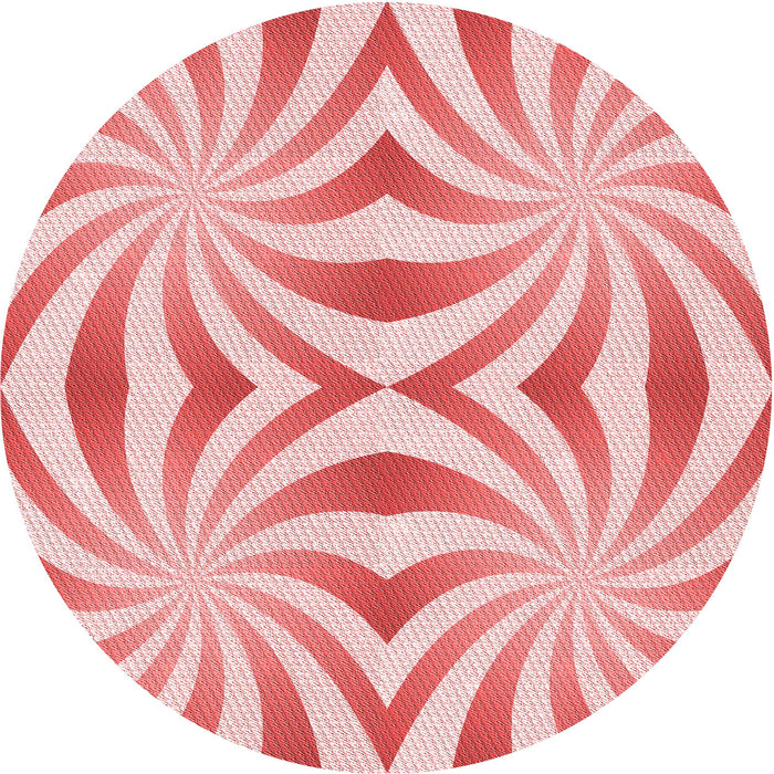 Square Patterned Deep Rose Pink Rug, pat142rd