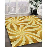 Patterned Dark Orange Rug, pat142yw