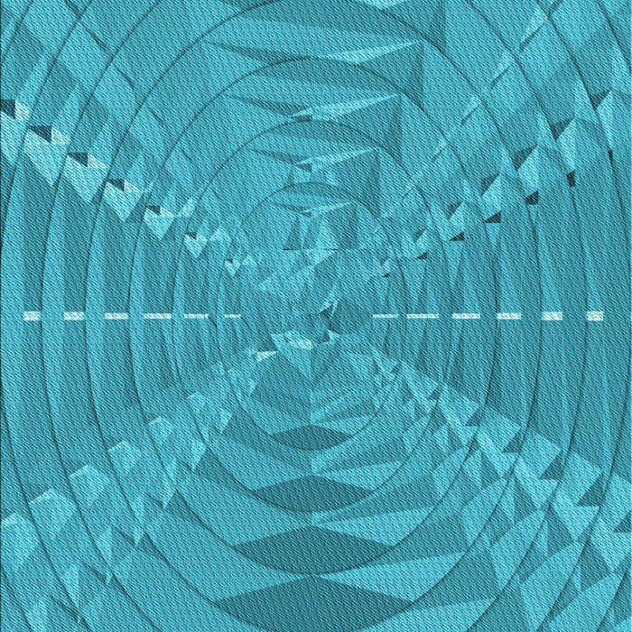 Patterned Bright Turquoise Blue Rug, pat1420lblu