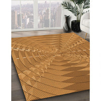 Patterned Dark Orange Rug, pat1420org