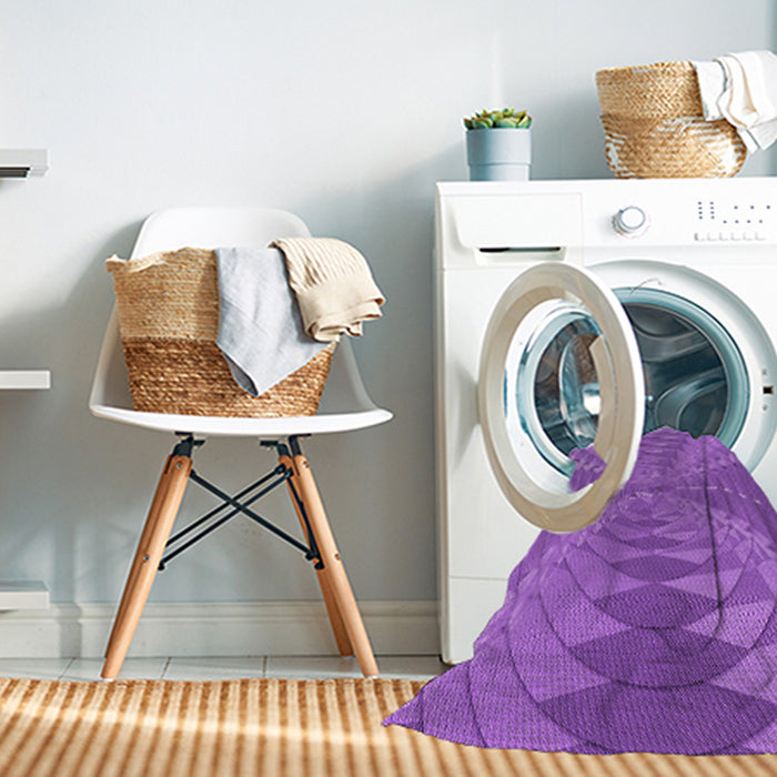 Machine Washable Transitional Purple Rug in a Washing Machine, wshpat1420pur