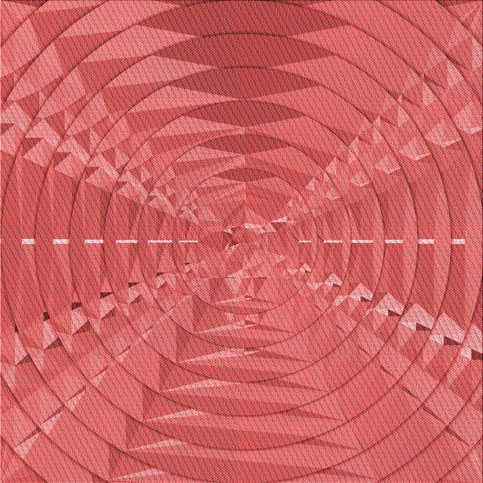 Round Patterned Red Rug, pat1420rd