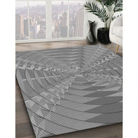 Patterned Gray Novelty Rug, pat1420