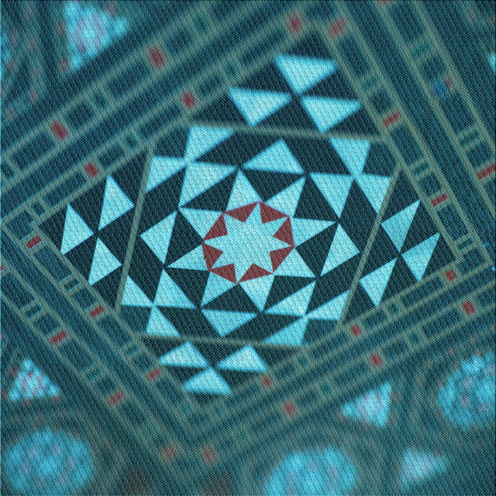 Round Machine Washable Transitional Dark Turquoise Green Rug, wshpat1421lblu