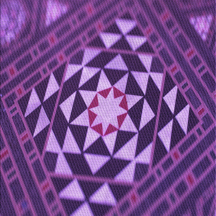 Machine Washable Transitional Purple Rug, wshpat1421pur