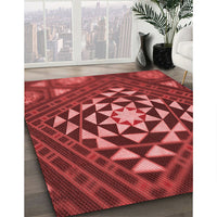 Patterned Red Rug, pat1421rd