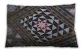 Patterned Rectangular Charcoal Black Lumbar Throw Pillow, 13 inch by 19 inch, lbpat1421