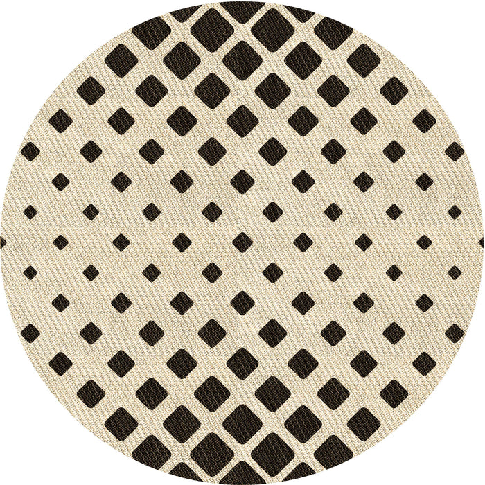 Square Patterned Vanilla Gold Rug, pat1422brn