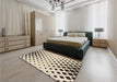 Patterned Vanilla Gold Rug in a Bedroom, pat1422brn