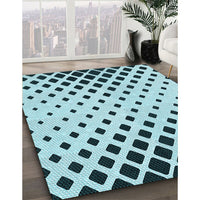 Patterned Electric Blue Rug, pat1422lblu