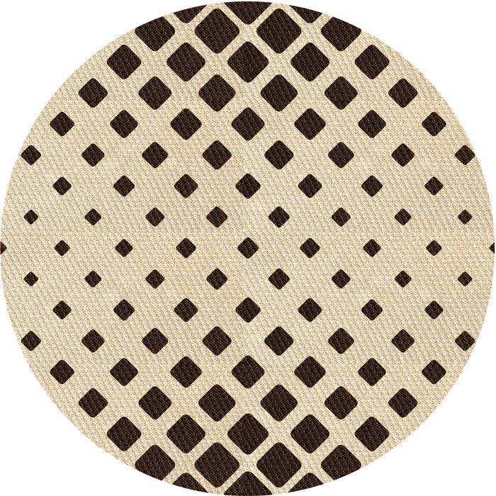 Square Patterned Sienna Brown Rug, pat1422org