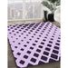 Patterned Bright Grape Purple Rug in Family Room, pat1422pur