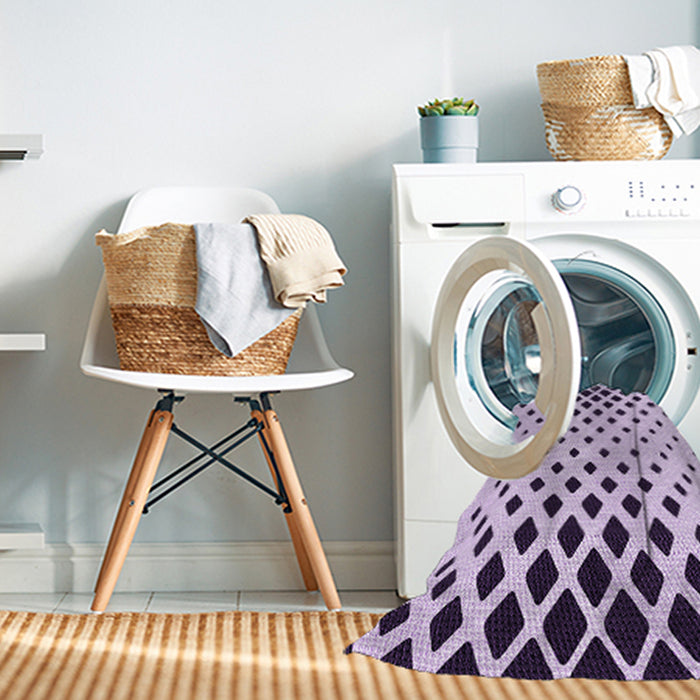 Machine Washable Transitional Bright Grape Purple Rug in a Washing Machine, wshpat1422pur