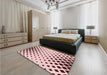 Patterned Light Rose Pink Rug in a Bedroom, pat1422rd