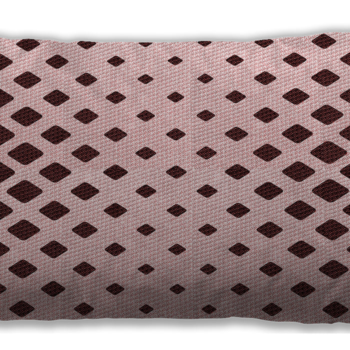Patterned Rectangular Light Rose Pink Lumbar Throw Pillow, 13 inch by 19 inch, lbpat1422rd