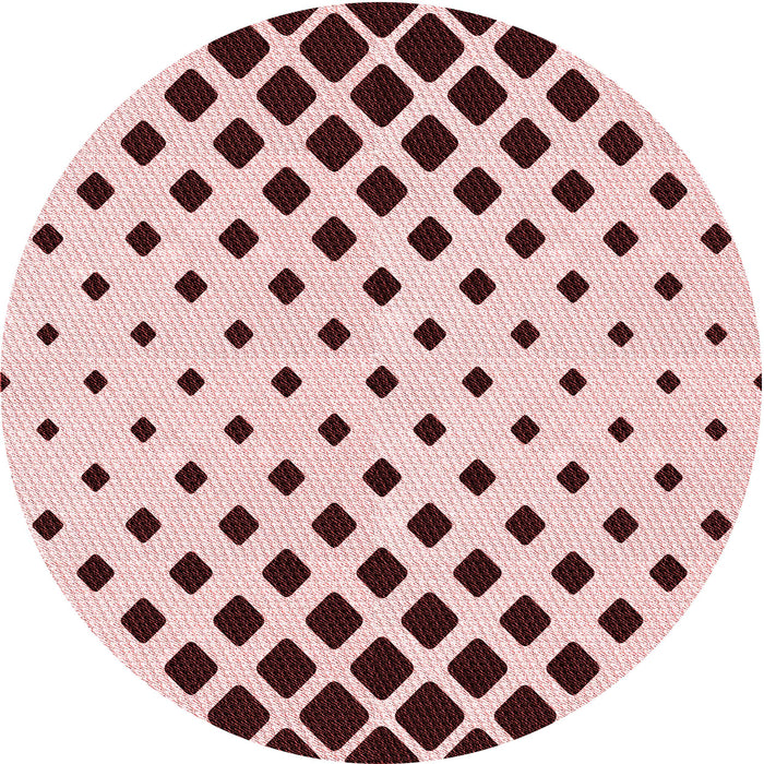 Square Patterned Light Rose Pink Rug, pat1422rd
