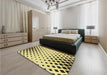 Patterned Oak Brown Rug in a Bedroom, pat1422yw