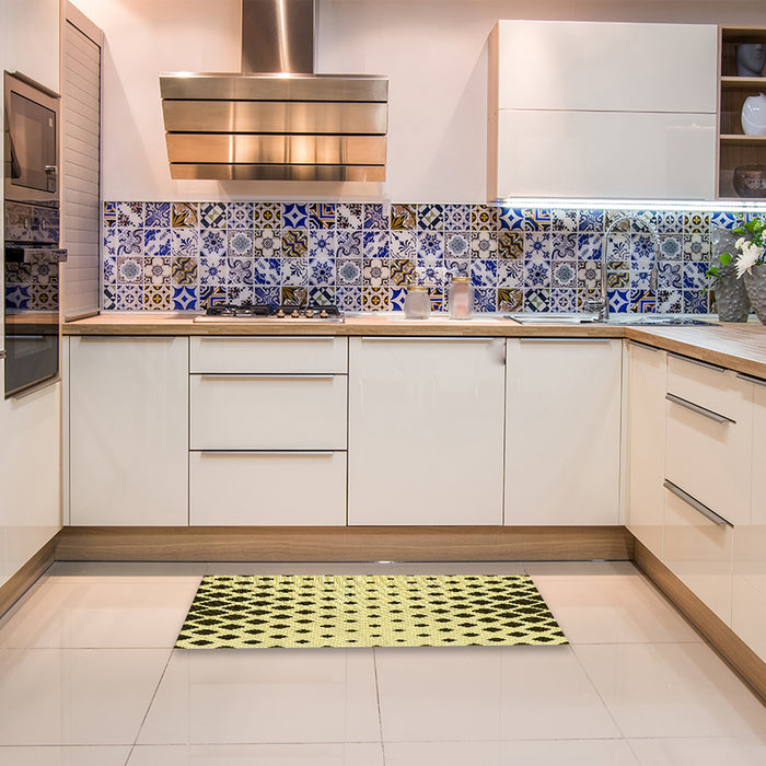 Patterned Oak Brown Rug in a Kitchen, pat1422yw
