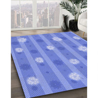 Patterned Blue Rug, pat1423blu