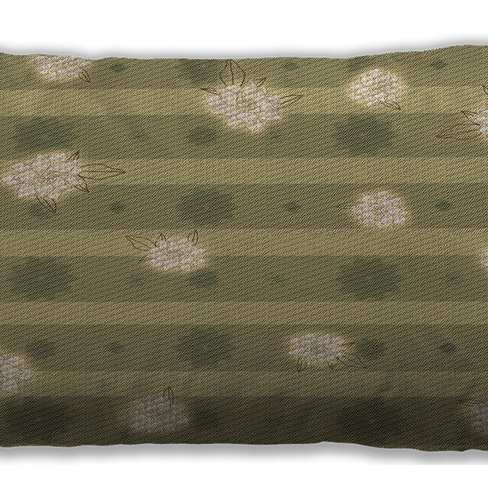 Patterned Rectangular Metallic Gold Lumbar Throw Pillow, 13 inch by 19 inch, lbpat1423brn
