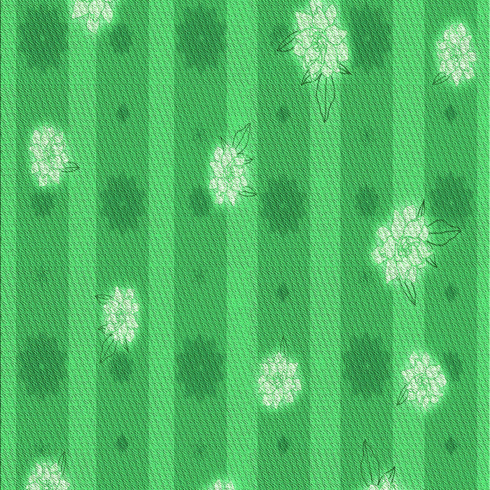 Machine Washable Transitional Neon Green Rug, wshpat1423grn