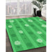 Patterned Neon Green Rug in Family Room, pat1423grn