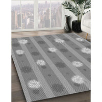 Patterned Dark Gray Rug, pat1423gry