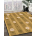 Patterned Yellow Rug in Family Room, pat1423org