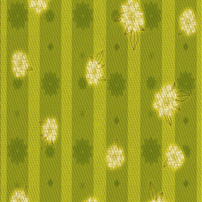 Machine Washable Transitional Dark Yellow Green Rug, wshpat1423yw