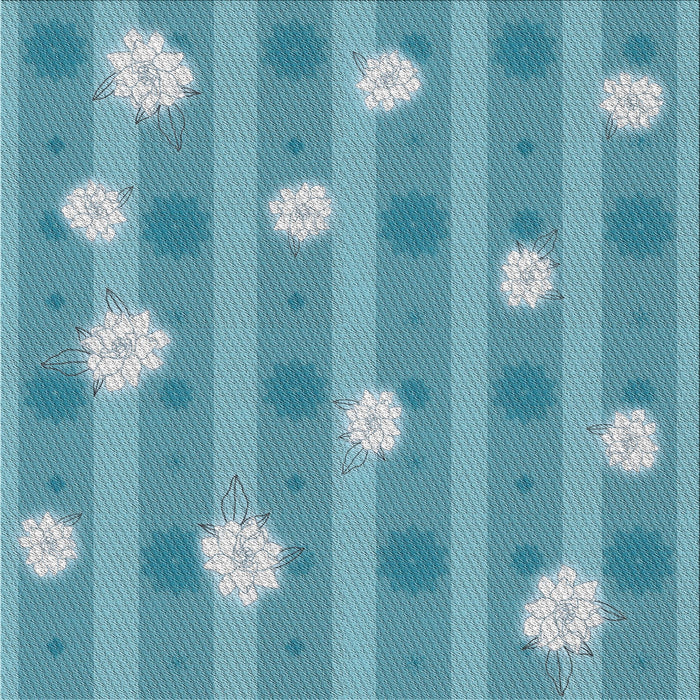 Square Patterned Blue Novelty Rug, pat1423