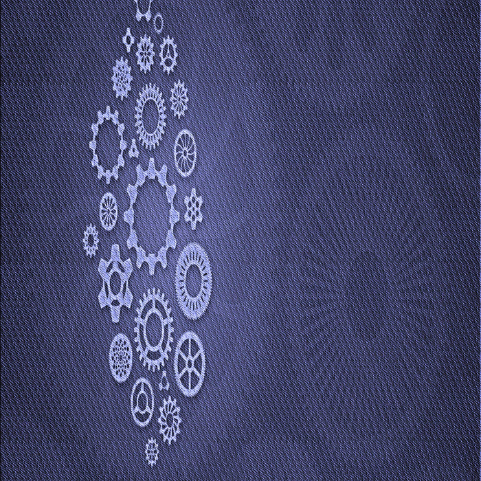 Patterned Night Blue Rug, pat1424blu