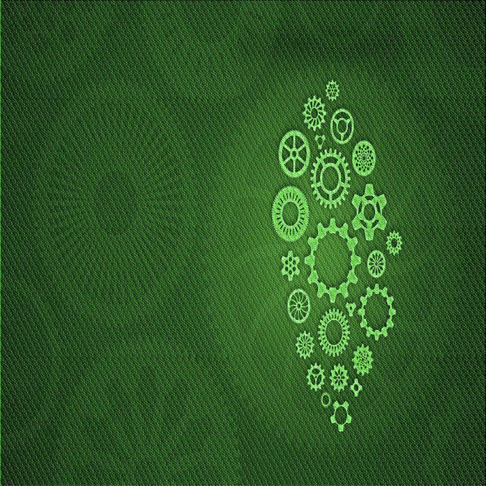 Round Patterned Green Rug, pat1424grn