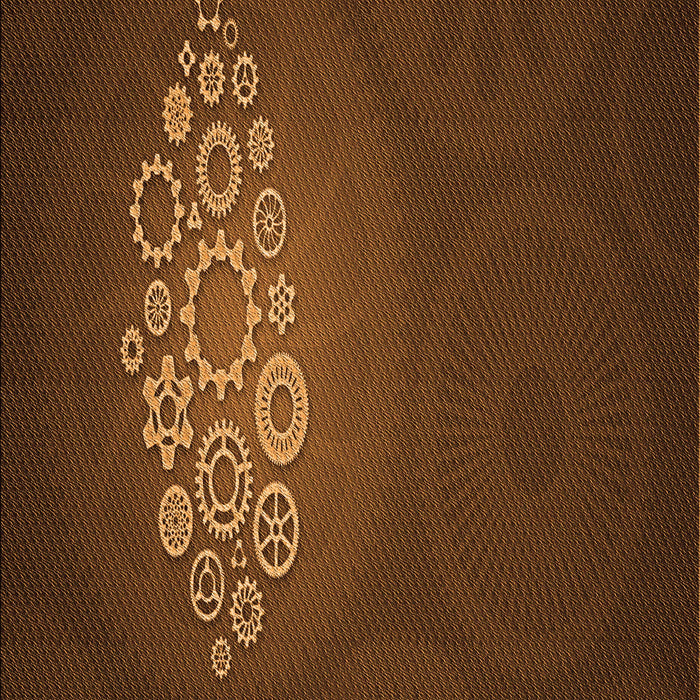 Patterned Mahogany Brown Rug, pat1424org