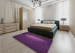 Patterned Dark Orchid Purple Rug in a Bedroom, pat1424pur