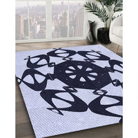 Patterned Blue Rug, pat1425blu