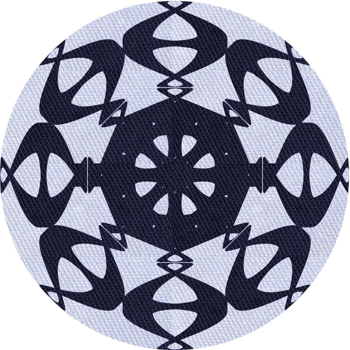 Square Patterned Blue Rug, pat1425blu