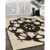 Patterned Milk Chocolate Brown Rug, pat1425brn