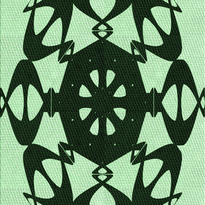 Patterned Dark Forest Green Rug, pat1425grn