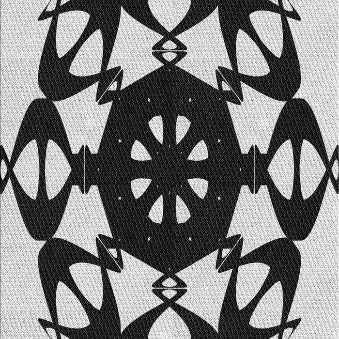 Patterned Dark Gray Black Rug, pat1425gry