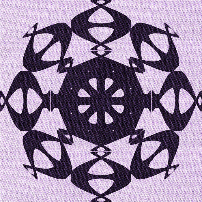 Round Patterned Blossom Pink Rug, pat1425pur