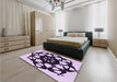 Patterned Blossom Pink Rug in a Bedroom, pat1425pur