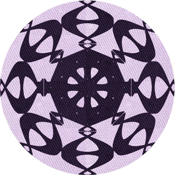 Square Patterned Blossom Pink Rug, pat1425pur