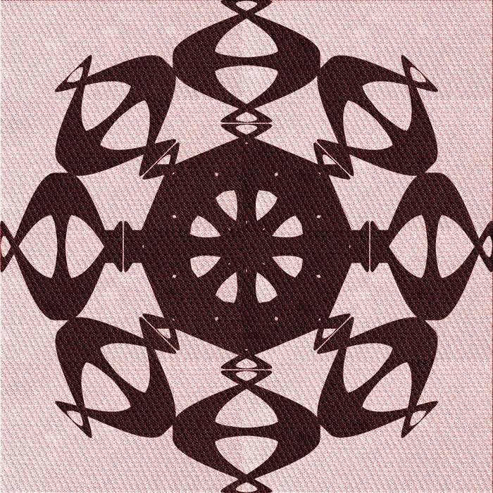 Round Patterned Pink Rug, pat1425rd